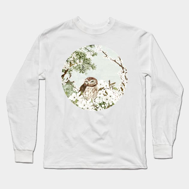 Little Owl Long Sleeve T-Shirt by KatherineBlowerDesigns